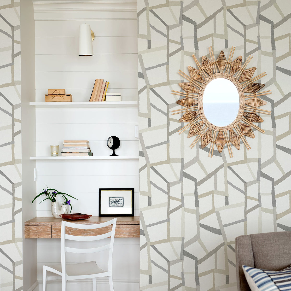 A-Street Prints 4135-25849 Tate Geometric Linen Wallpaper - Eade's Wallpaper