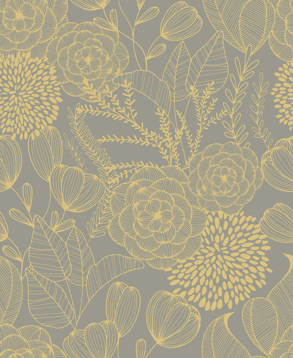 A-Street Prints 2903-25854 Alannah Taupe Botanical Wallpaper