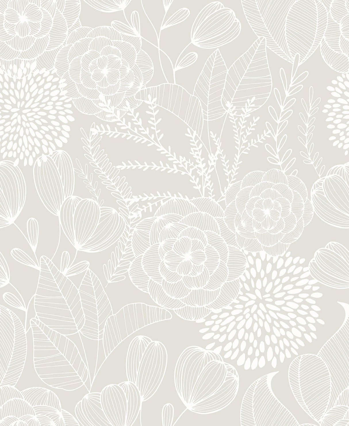 A-Street Prints 2903-25858 Alannah Bone Botanical Wallpaper