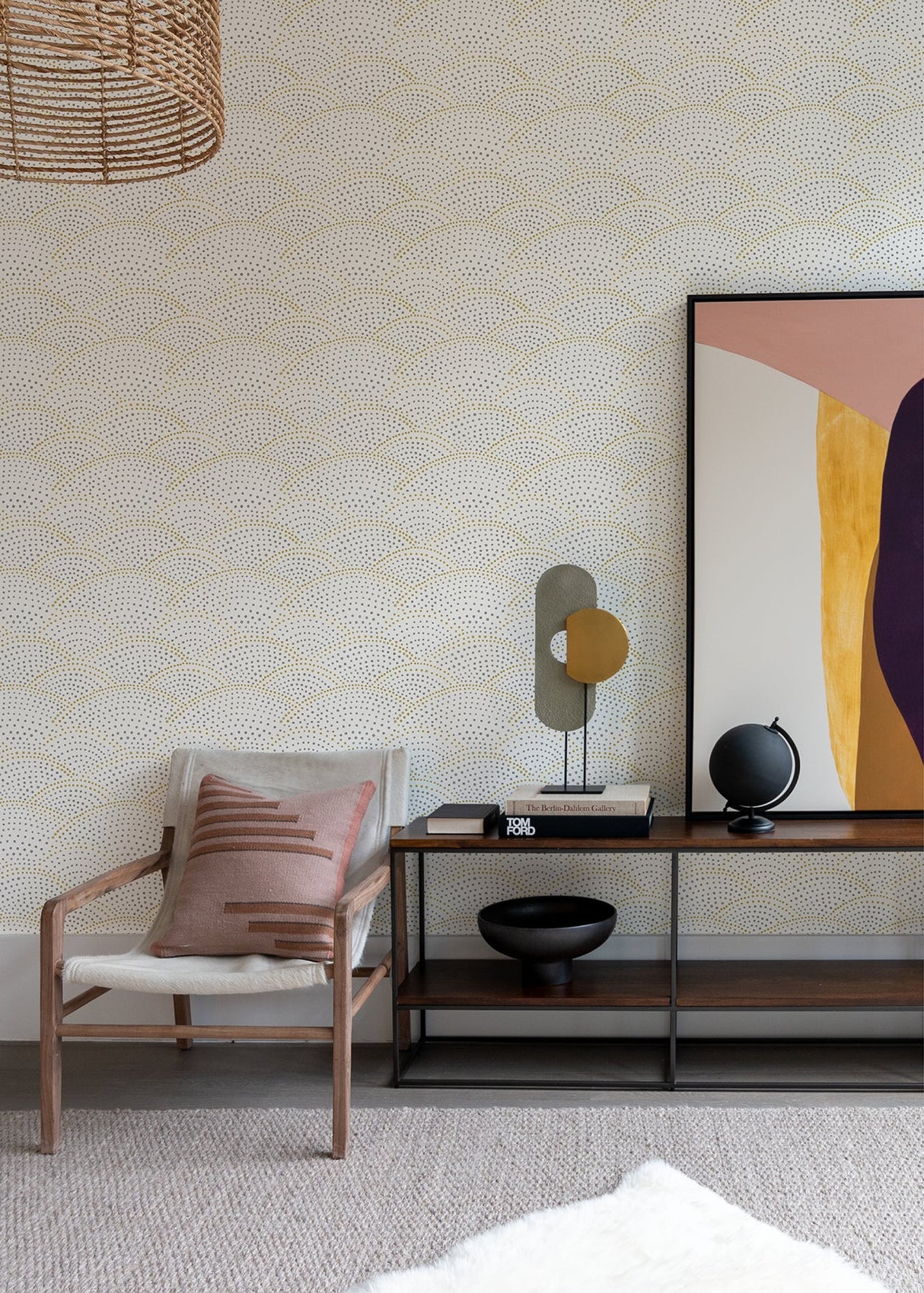 A-Street Prints 2903-25869 Bennett Dotted Scallop Wallpaper - Eade's Wallpaper