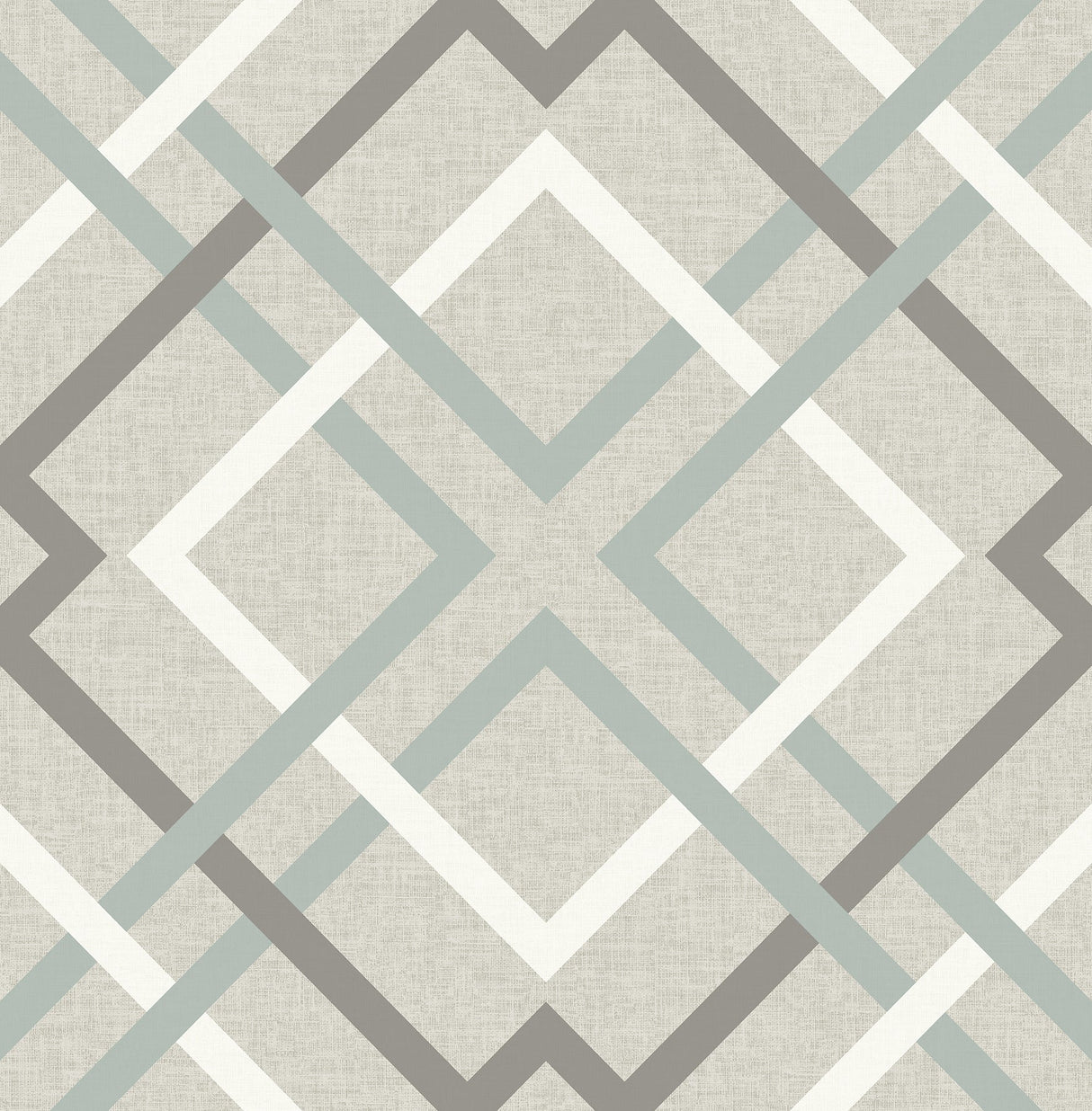 Brewster 2904-22649 Saltire Taupe Geometric Wallpaper