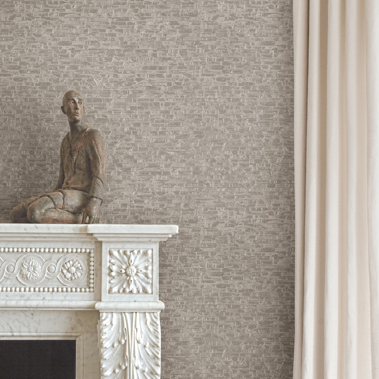A-Street Prints 2908-24902 Belvedere Grey Faux Slate Wallpaper