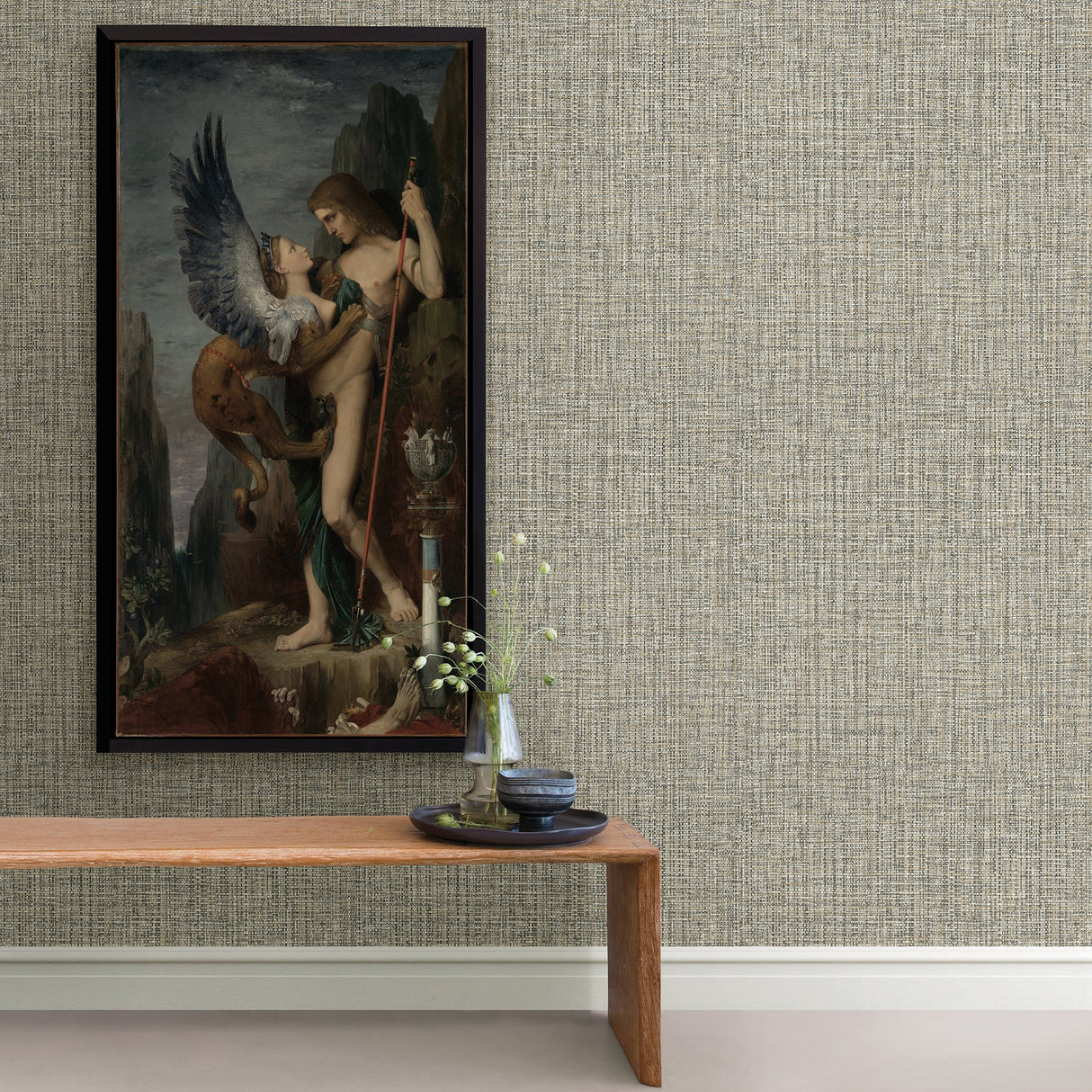 A-Street Prints 2908-24941 Rattan Coffee Woven Wallpaper