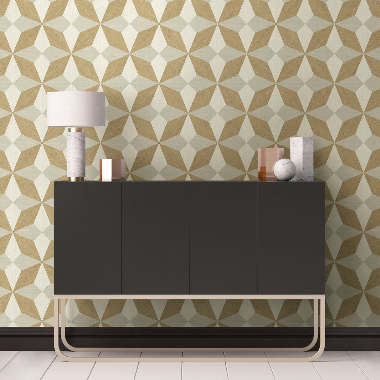 A-Street Prints 2908-25302 Valiant Beige Faux Grasscloth Geometric Wallpaper