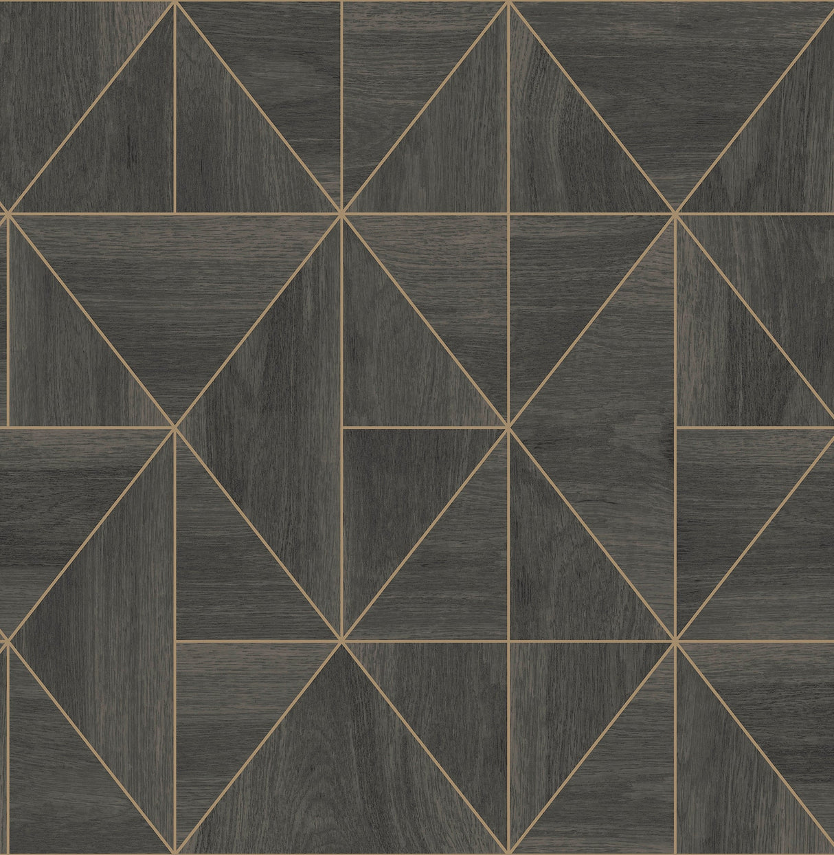 A-Street Prints 2908-25321 Cheverny Dark Brown Geometric Wood Wallpaper