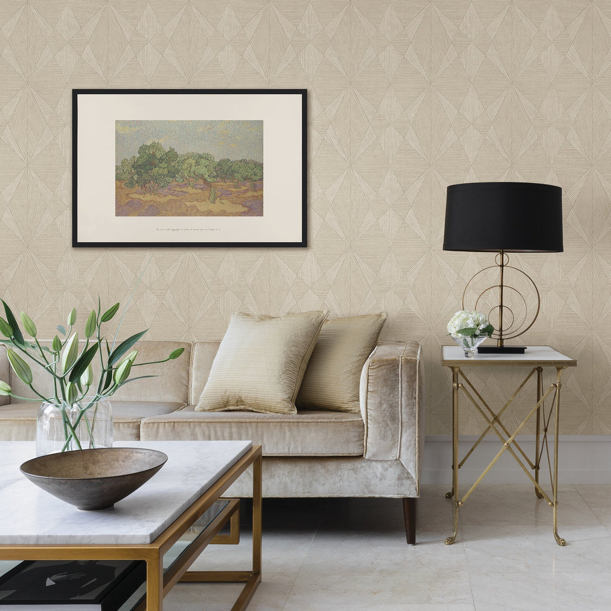 A-Street Prints 2908-25332 Intrinsic Cream Geometric Wood Wallpaper