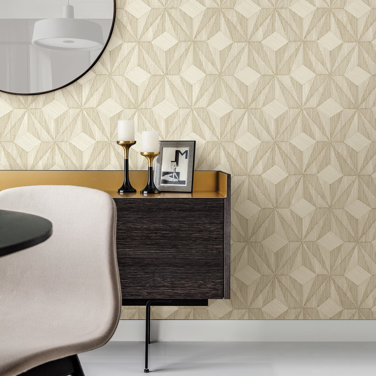 A-Street Prints 2908-87104 Paragon Gold Geometric Wallpaper
