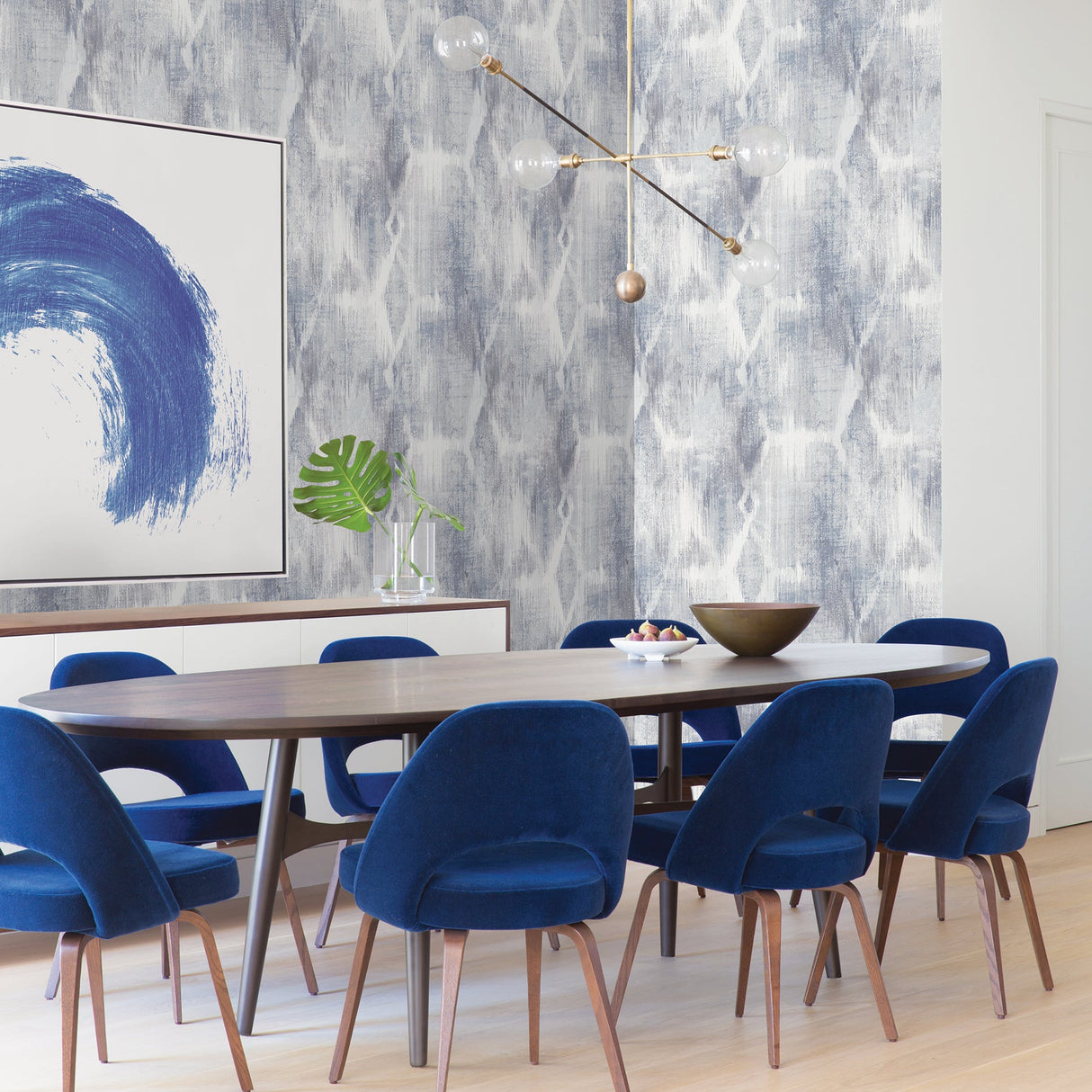 A-Street Prints 2908-87110 Perspective Indigo Abstract Geometric Wallpaper