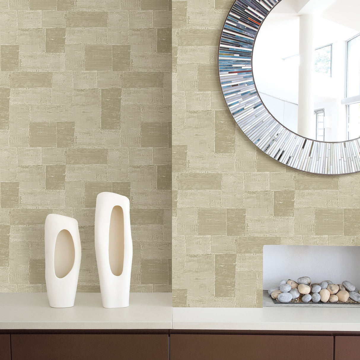 A-Street Prints 2908-87115 Composition Gold Global Geometric Wallpaper