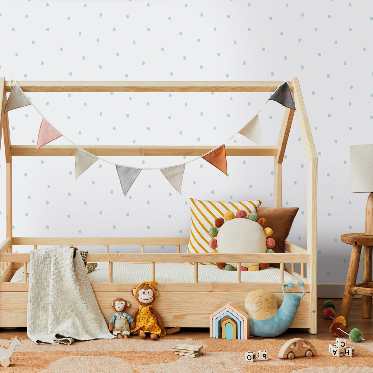 Galerie Bambino Spotty Blue Sidewall 291-2
