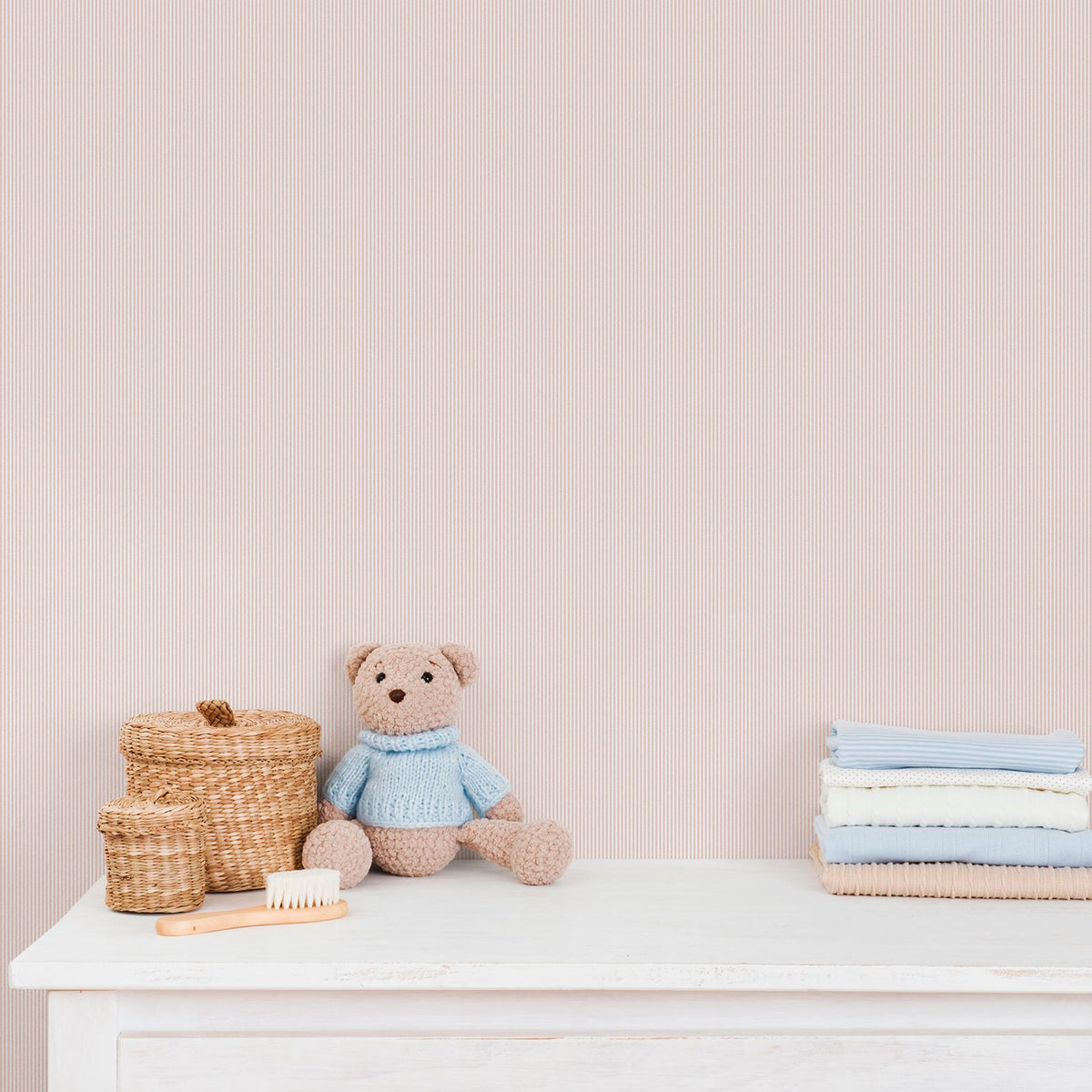 Galerie Bambino Tiny Stripes Pink Sidewall 292-1
