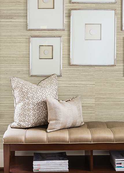 Eade’s Changzhou Beige Grasscloth Wallpaper Beige