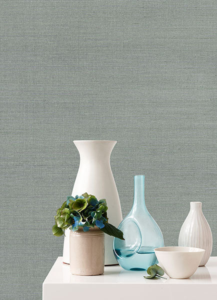 Eade’s Zhejiang Aquamarine Sisal Grasscloth Wallpaper Aquama
