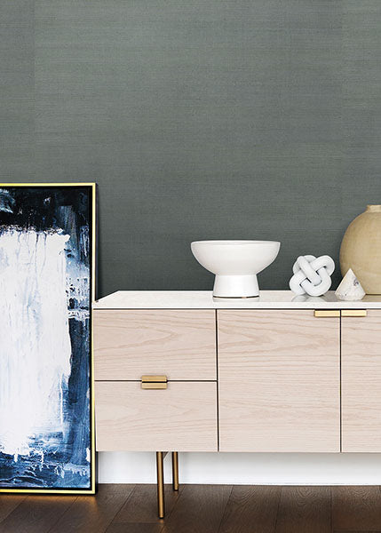 Eade’s Zhejiang Aquamarine Sisal Grasscloth Wallpaper Aquama