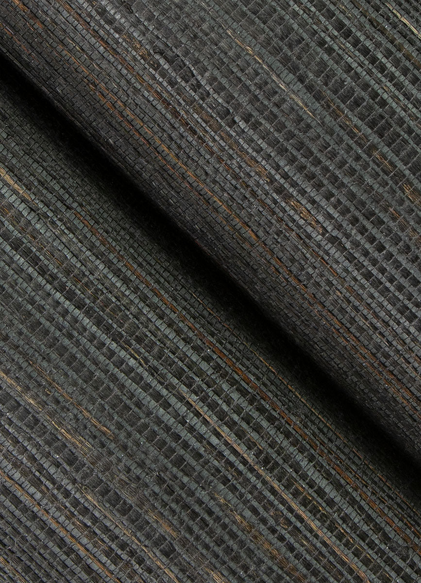 Eade’s Shandong Charcoal Grasscloth Wallpaper Charcoal