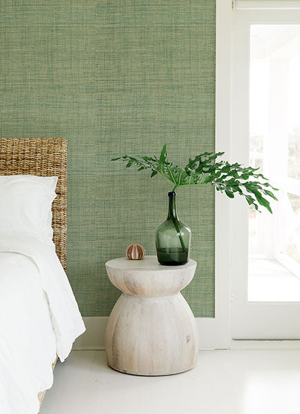 Eade’s Cheng Jade Woven Grasscloth Wallpaper Jade
