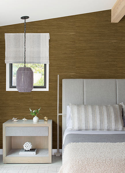 Eade’s Zhilan Brown Grasscloth Wallpaper Brown