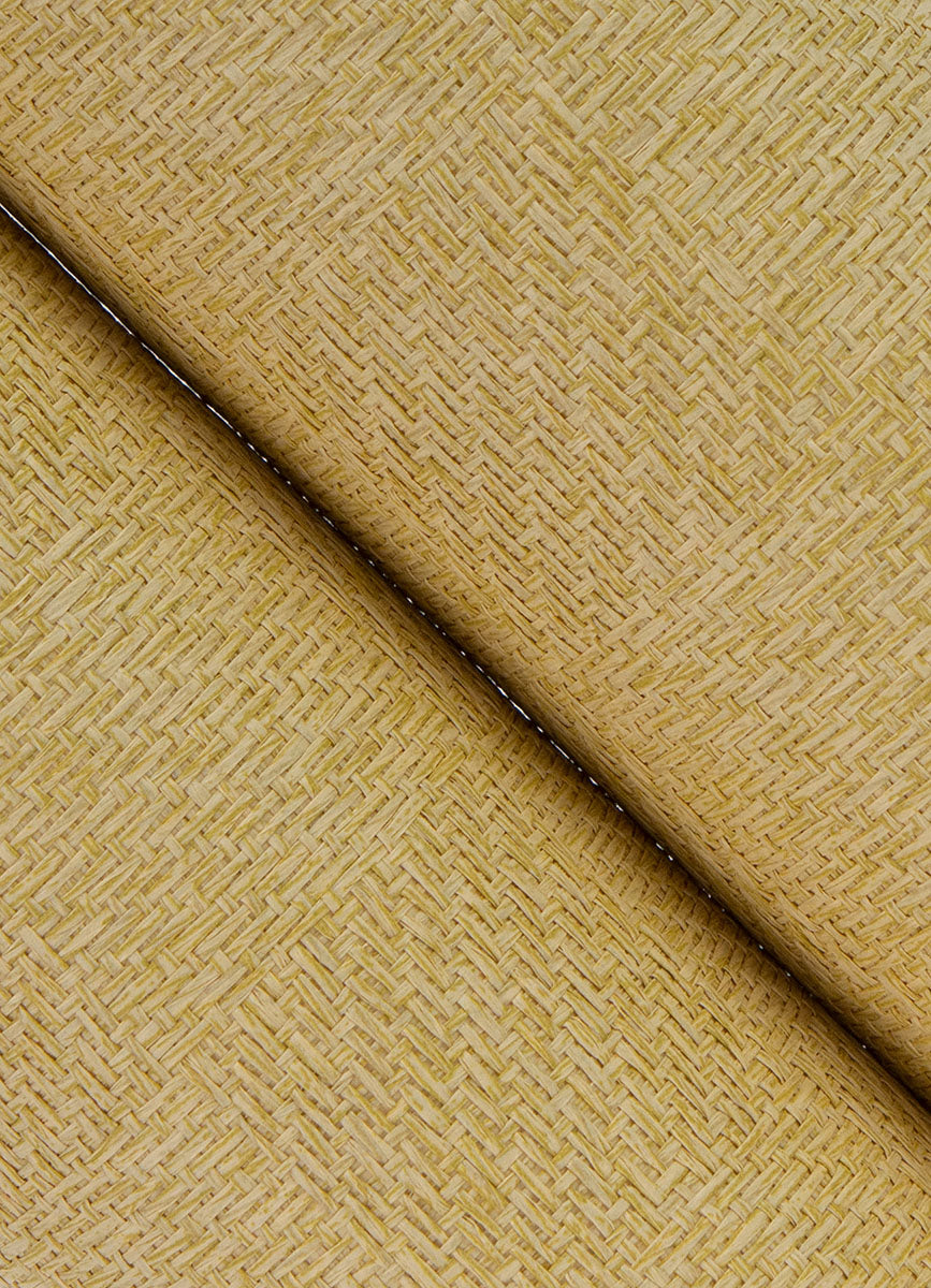 Eade’s Huiqing Khaki Geometric Weave Wallpaper Khaki