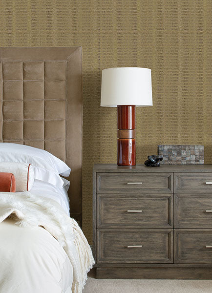 Eade’s Ehuang Wheat Modern Basketweave Wallpaper Wheat