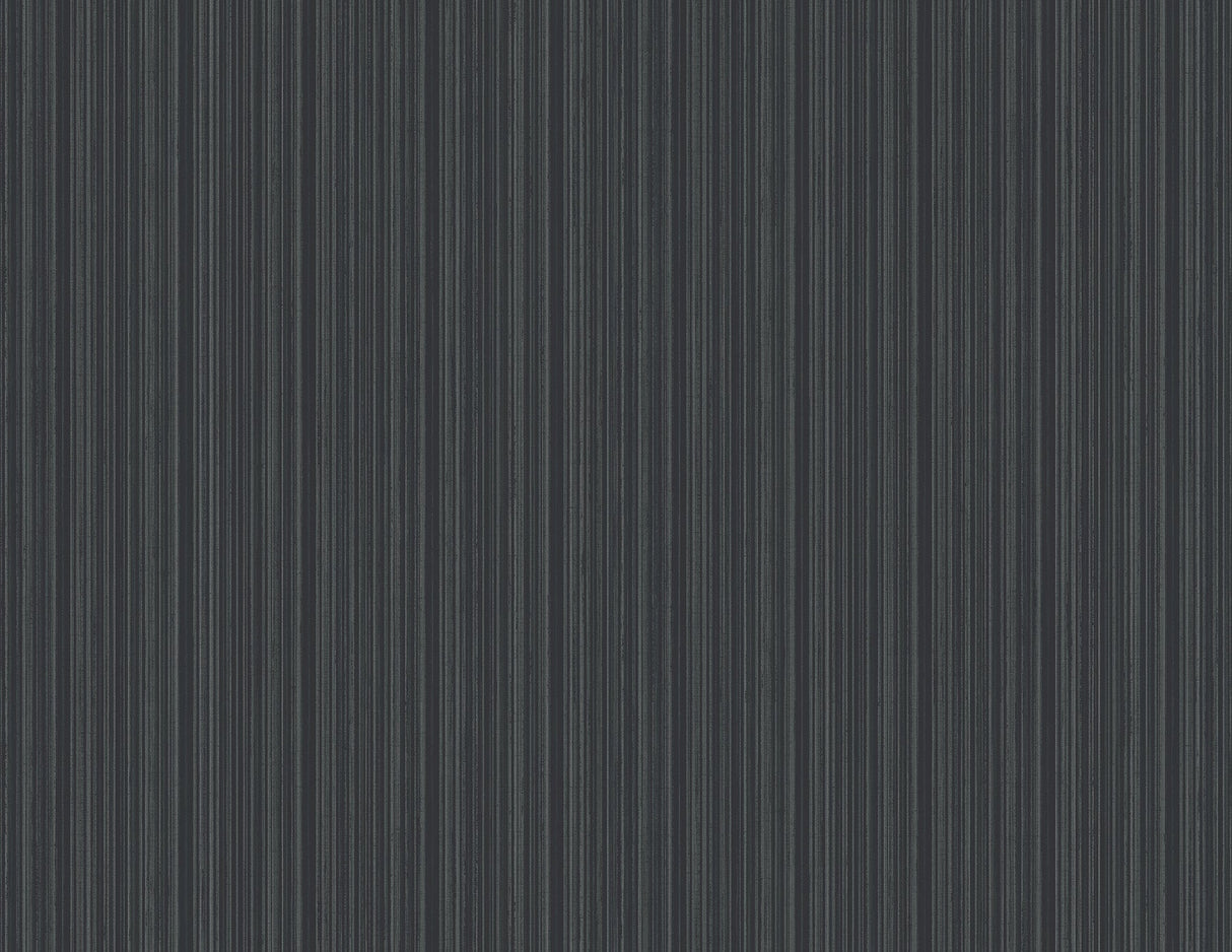A-Street Prints 2927-80300 Sebasco Black Vertical Pinstripe Wallpaper