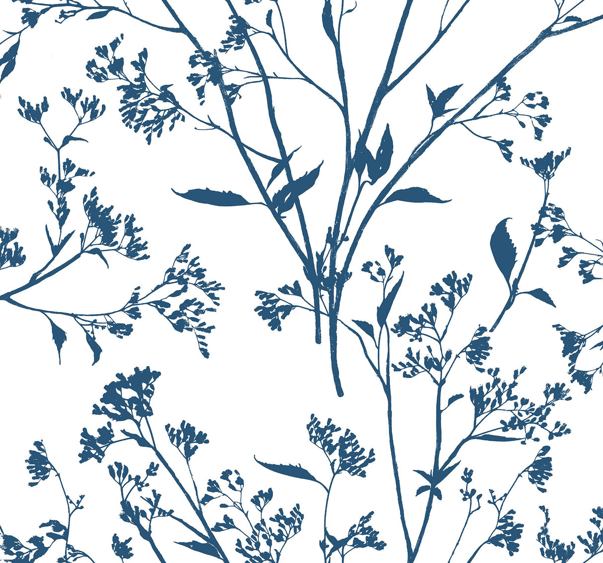 A-Street Prints 2927-80702 Southport Indigo Delicate Branches Wallpaper