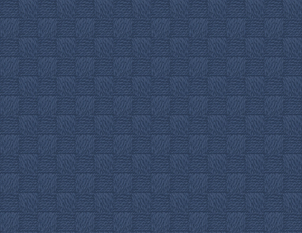 A-Street Prints 2927-80802 Calabash Navy Rope Basketweave Wallpaper