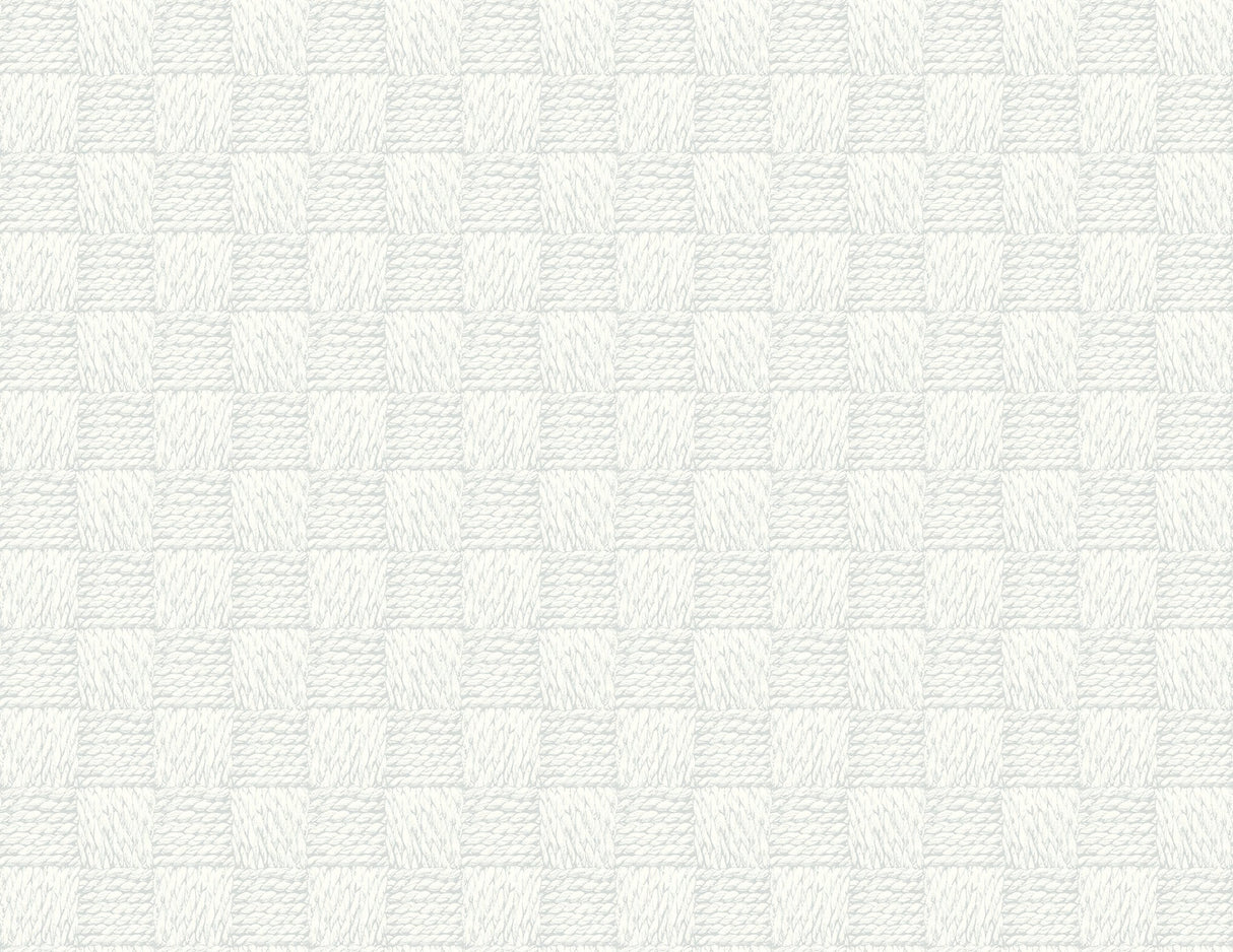 A-Street Prints 2927-80808 Calabash Light Grey Rope Basketweave Wallpaper