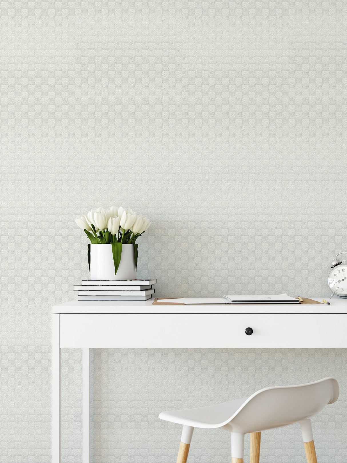 A-Street Prints 2927-80808 Calabash Light Grey Rope Basketweave Wallpaper