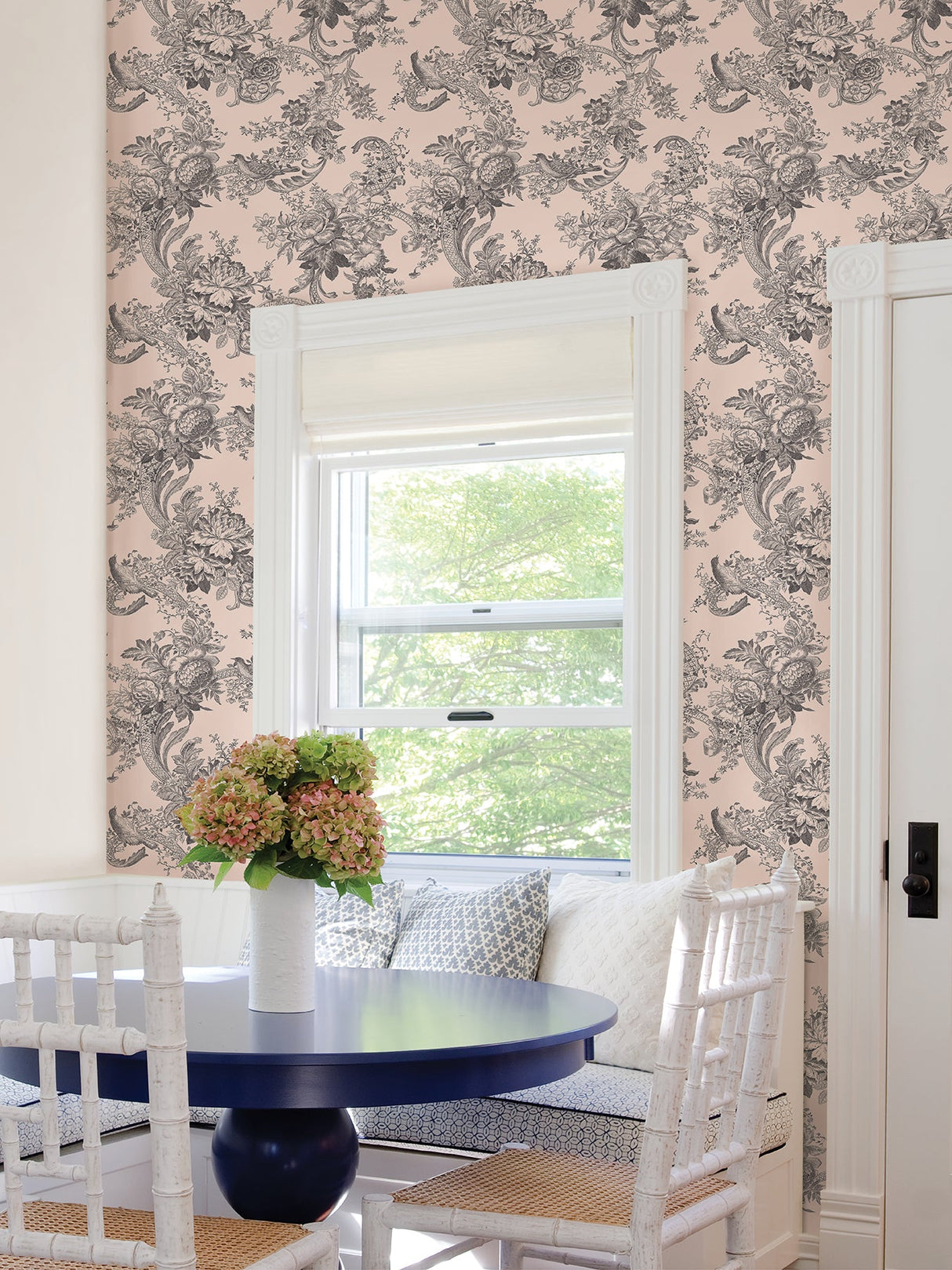 A-Street Prints 2927-81601 Carmel Blush Baroque Florals Wallpaper