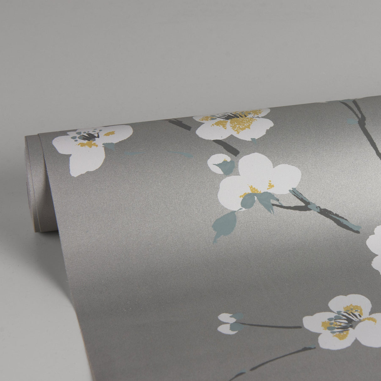 A-Street Prints 2927-81808 Monterey Silver Mist Floral Branch Wallpaper