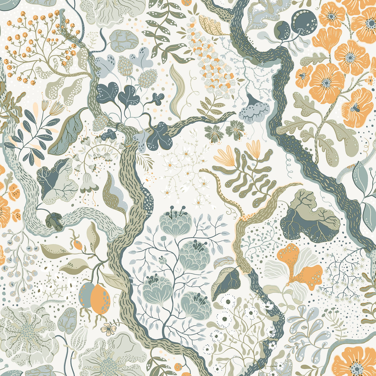 A-Street Prints 2932-65103 Ann Floral Vines Wallpaper - Eade's Wallpaper