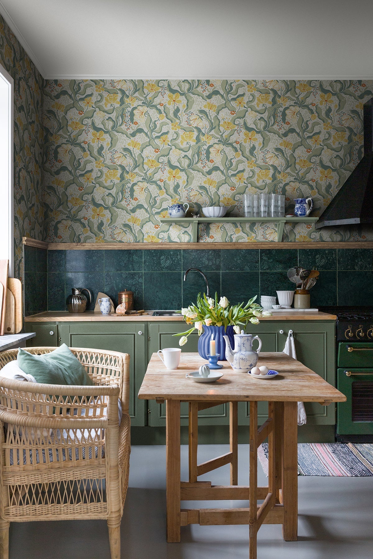 A-Street Prints 2932-65118 Bodri Yellow Tulip Garden Wallpaper