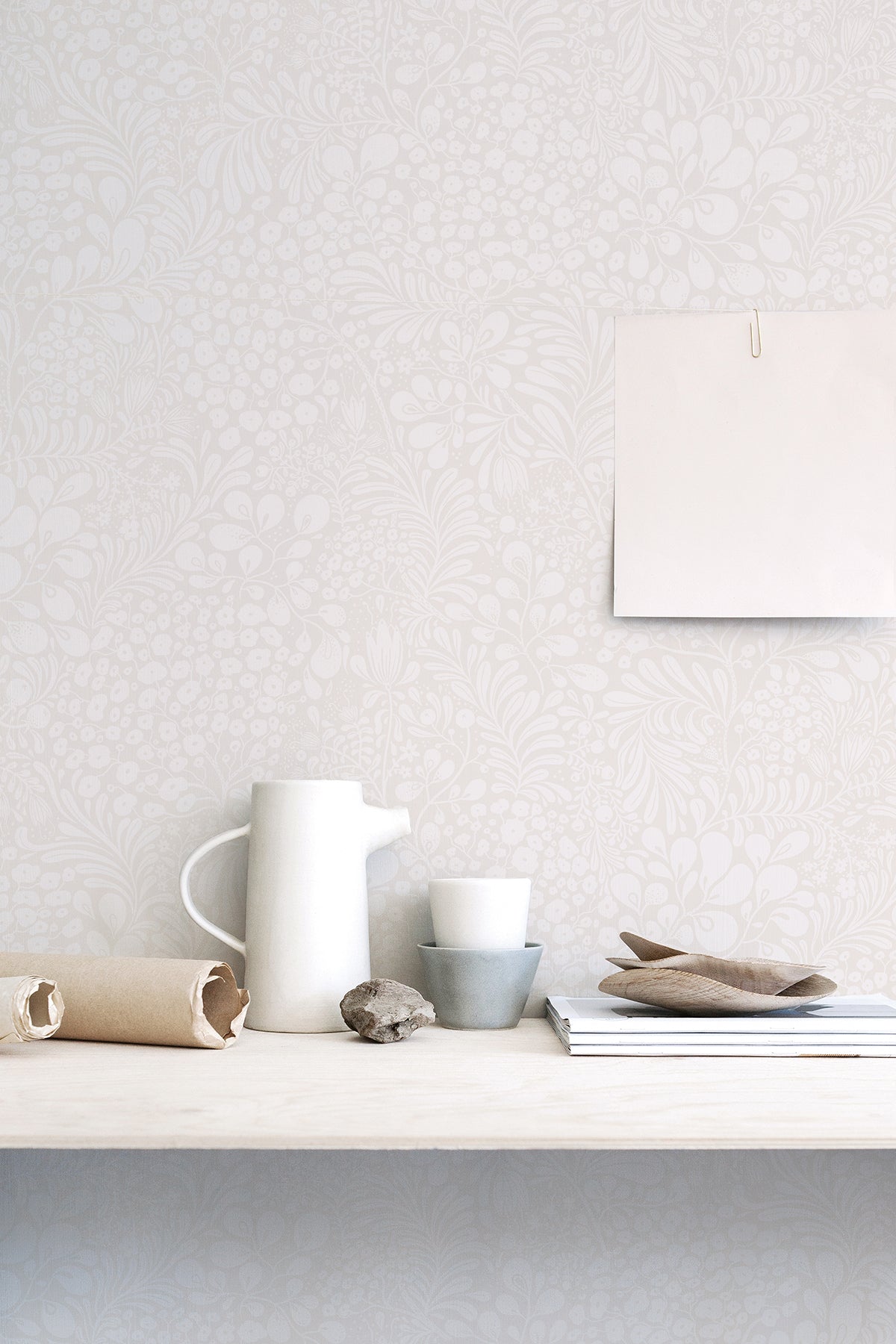 A-Street Prints 2932-65132 Siv Light Grey Botanical Wallpaper