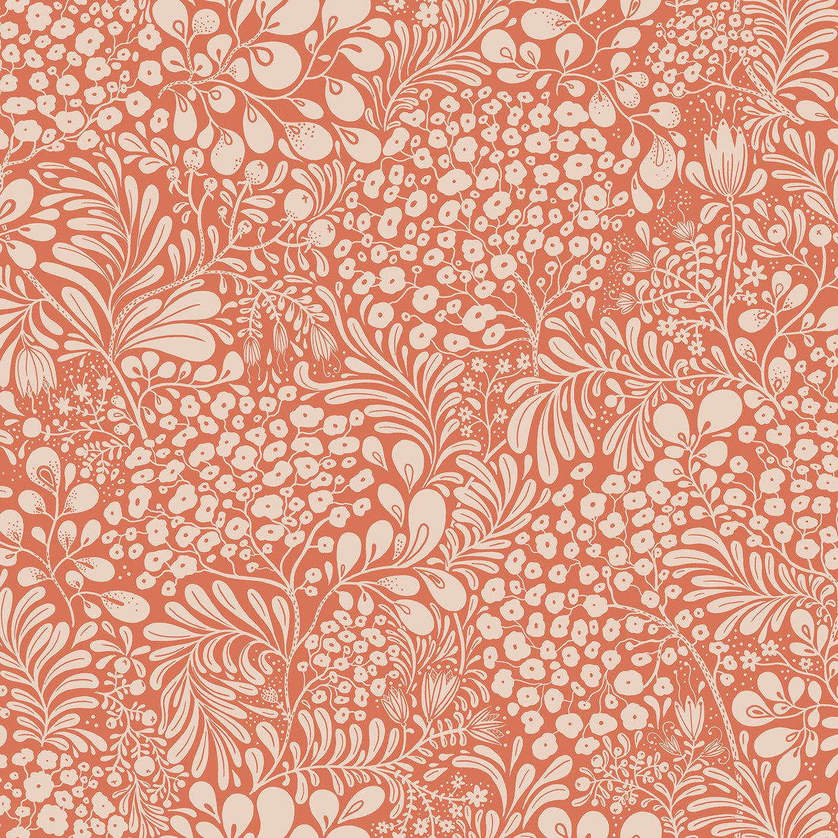 A-Street Prints 2932-65133 Siv Red Botanical Wallpaper