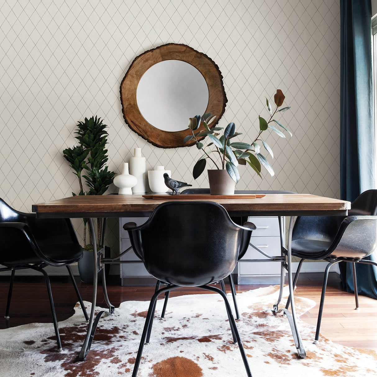 A-Street Prints 2948-27001 Rhombus Grey Geometric Wallpaper