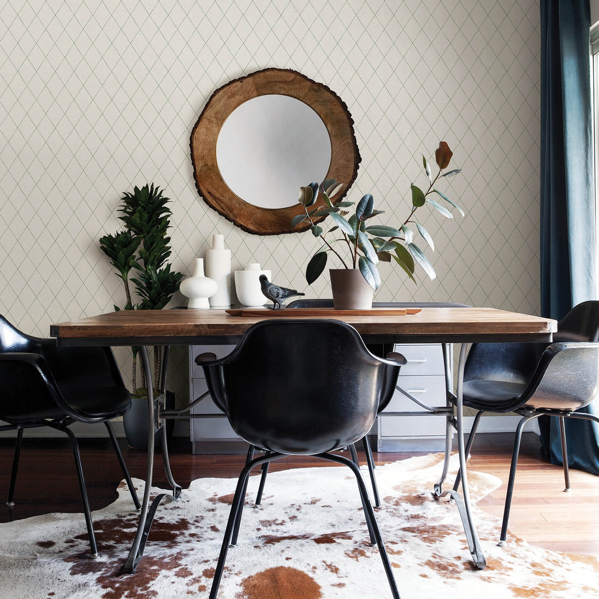 A-Street Prints 2948-27003 Rhombus Green Geometric Wallpaper