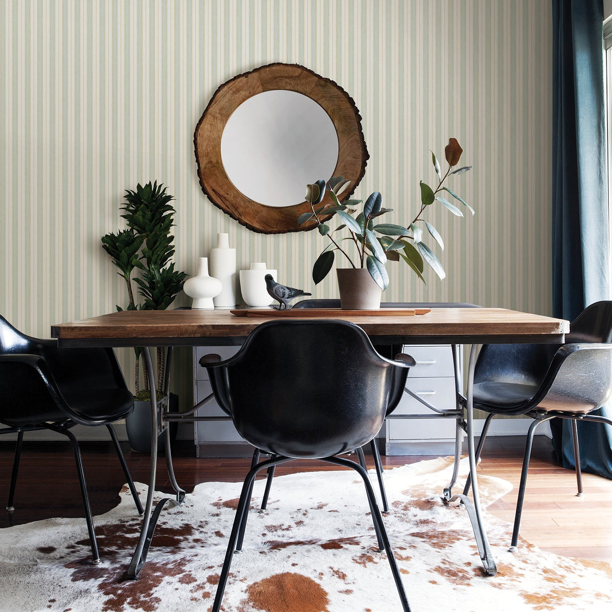 A-Street Prints 2948-27007 Symphony Sage Stripe Wallpaper