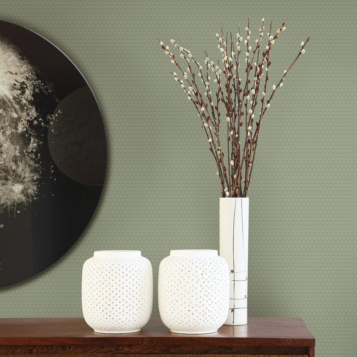 A-Street Prints 2948-27030 Starwart Sage Miniature Floral Wallpaper