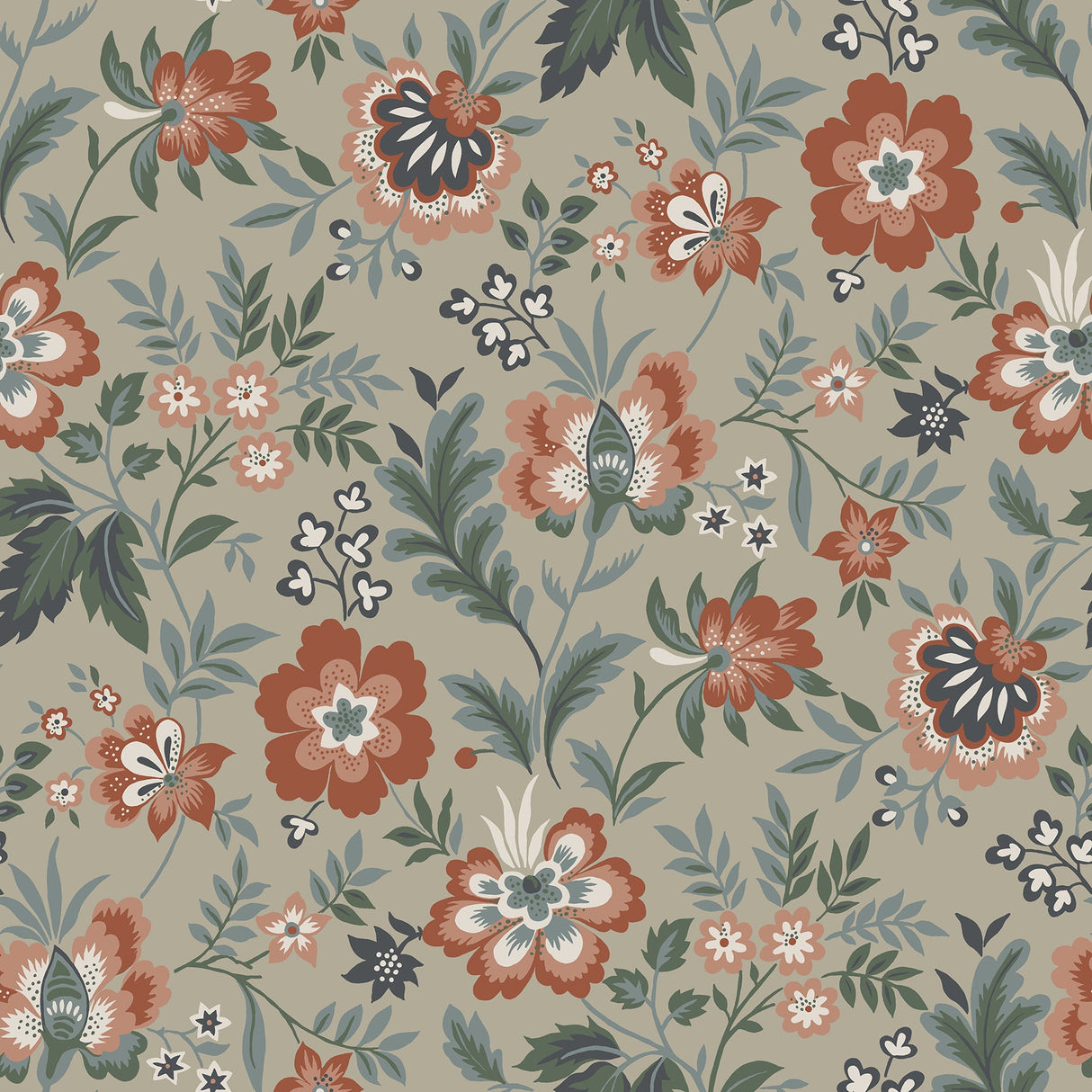 A-Street Prints 2948-28001 Athena Beige Floral Wallpaper