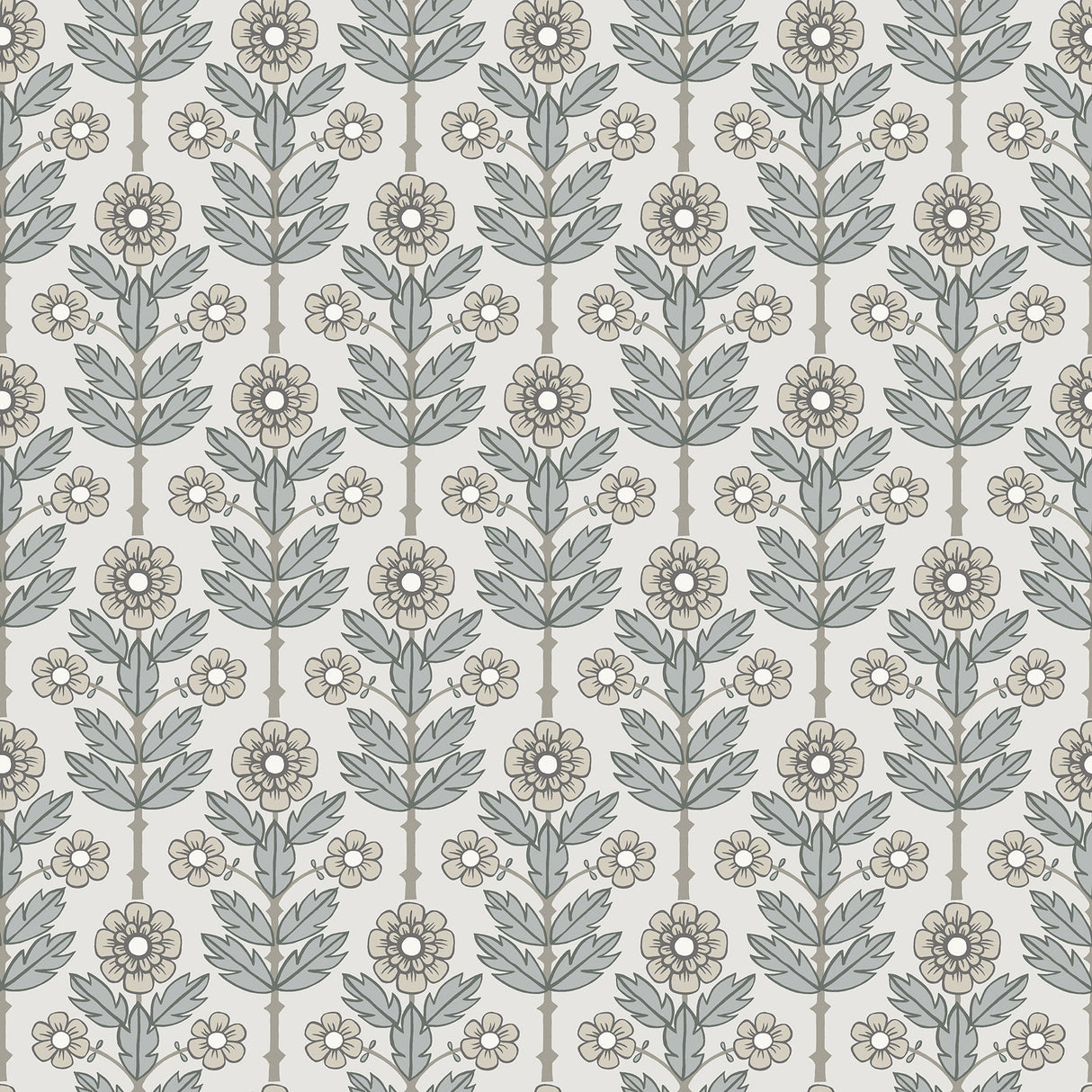 A-Street Prints 2948-28005 Aya White Floral Wallpaper