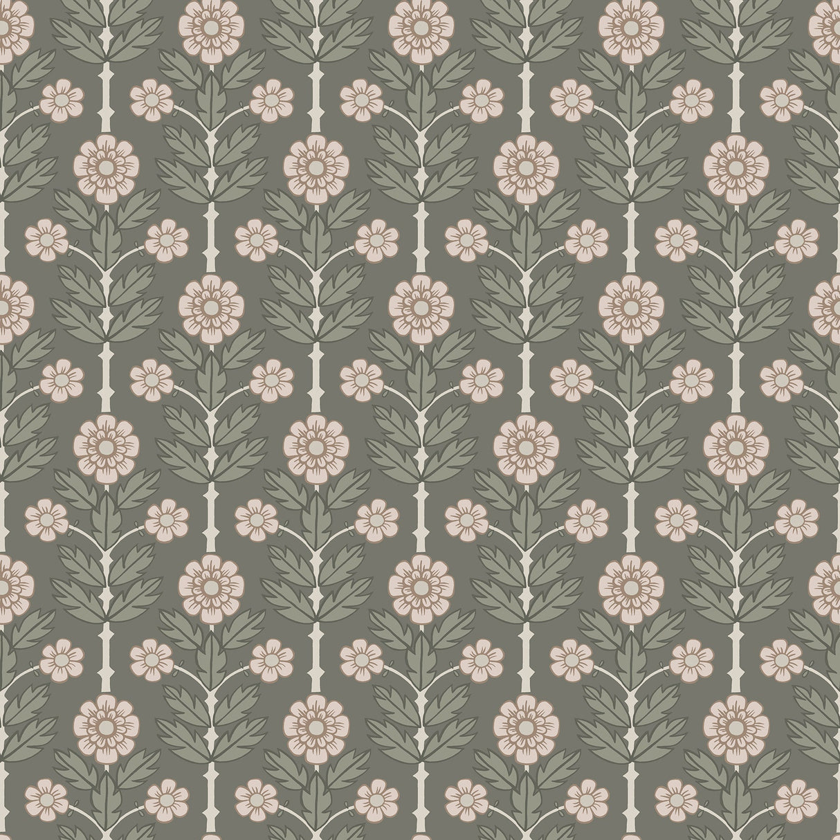 A-Street Prints 2948-28008 Aya Grey Floral Wallpaper