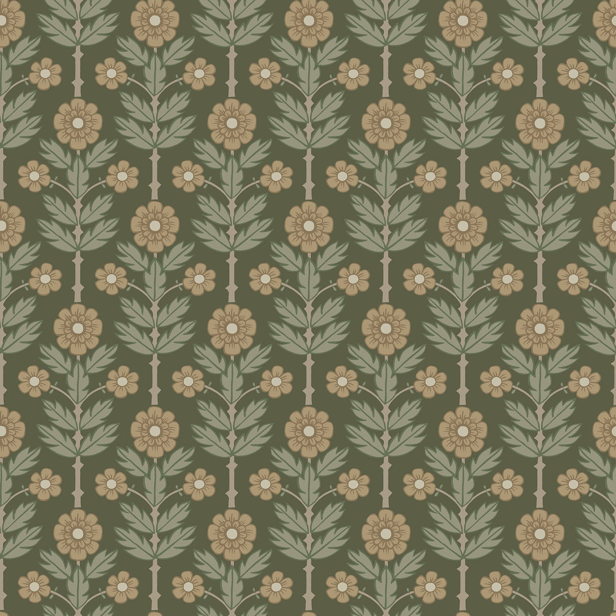 A-Street Prints 2948-28009 Aya Green Floral Wallpaper
