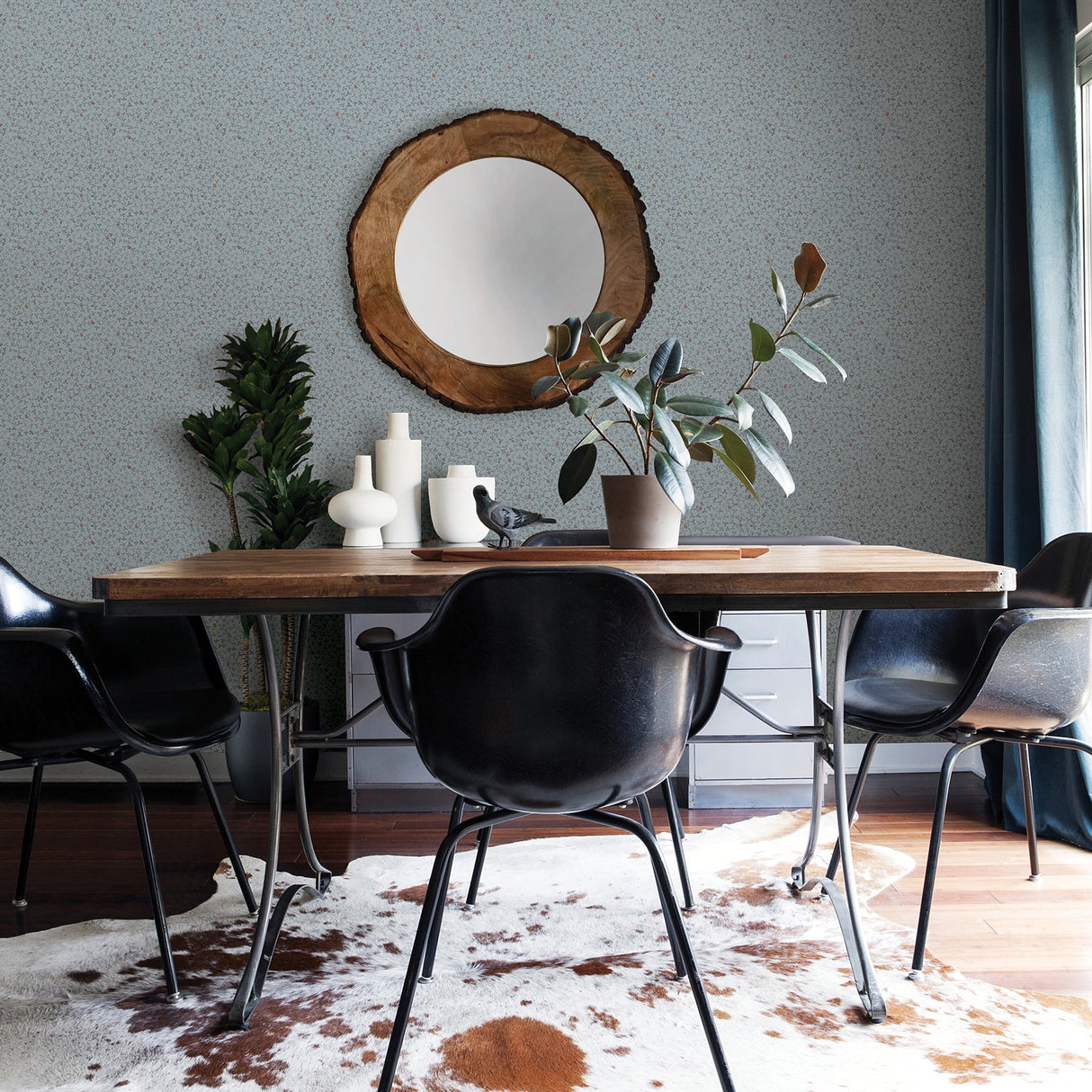 A-Street Prints 2948-28011 Lark Light Blue Botanical Wallpaper