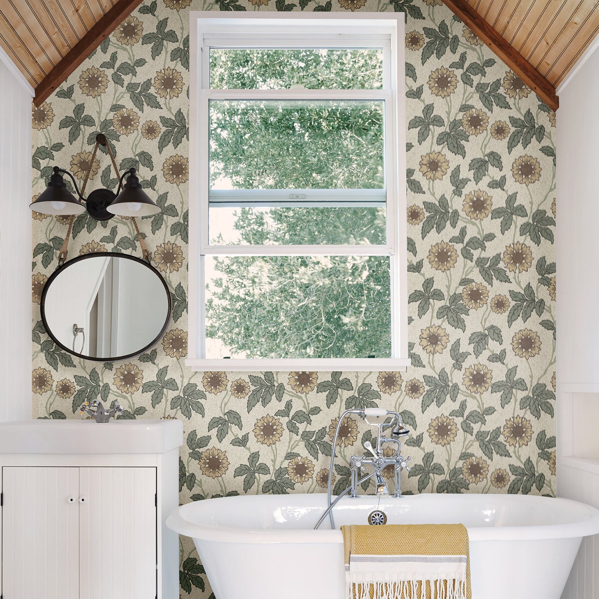 A-Street Prints 2948-28021 Leilani Beige Floral Wallpaper