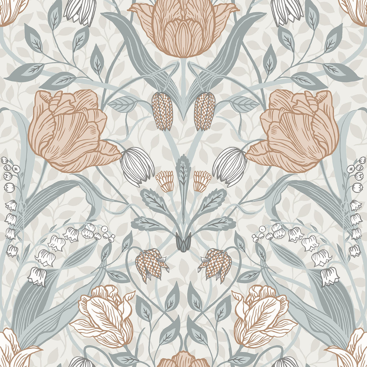 A-Street Prints 2948-33005 Tulipa Off-White Floral Wallpaper