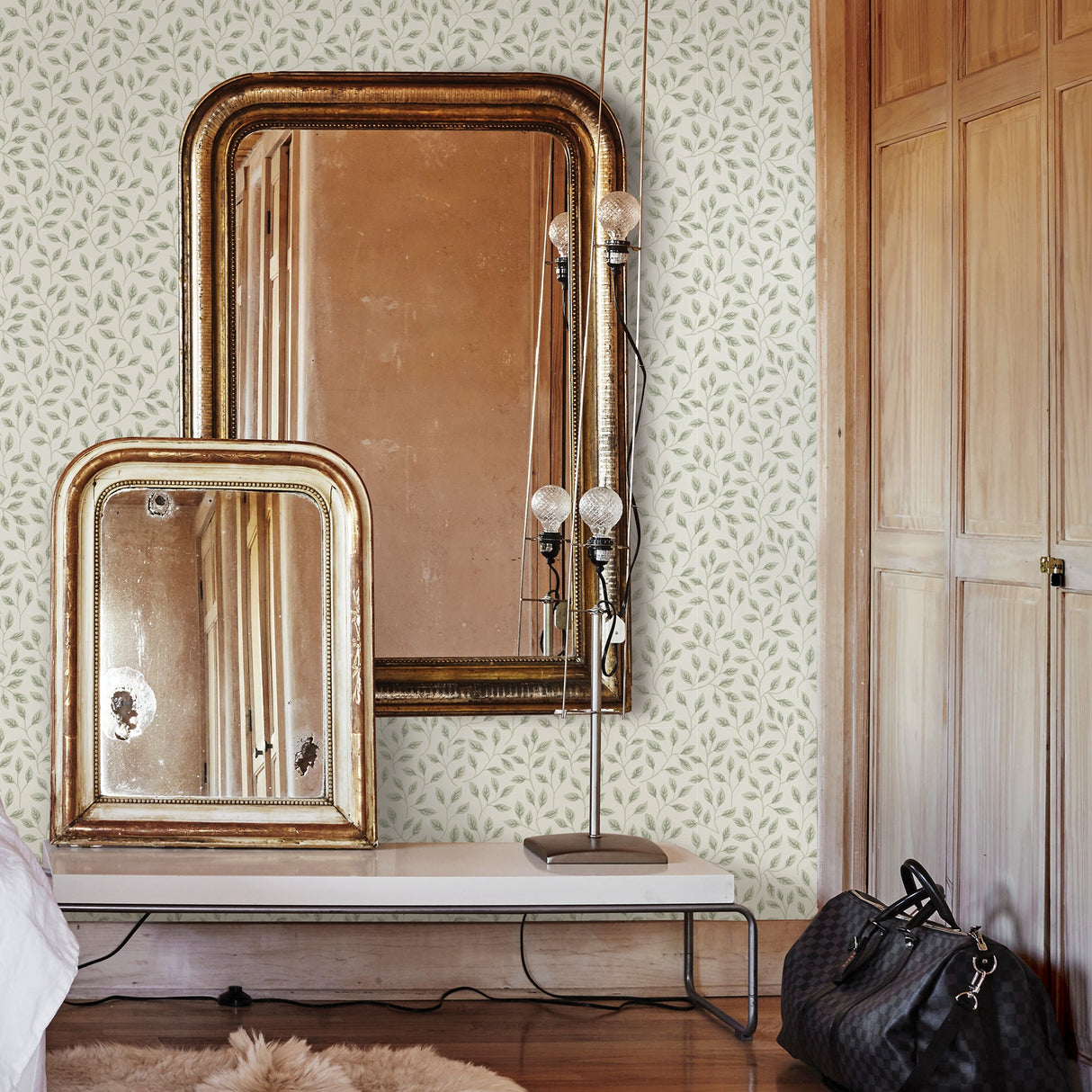 A-Street Prints 2948-33019 Posey Light Green Vines Wallpaper