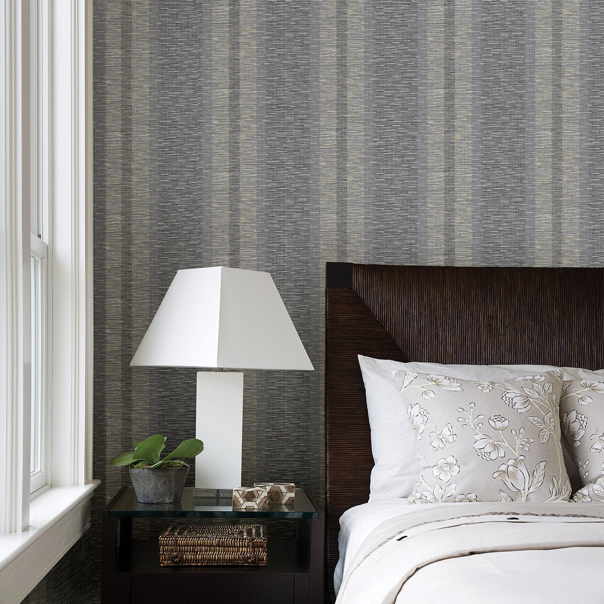 A-Street Prints 2949-60100 Pezula Taupe Texture Stripe Wallpaper