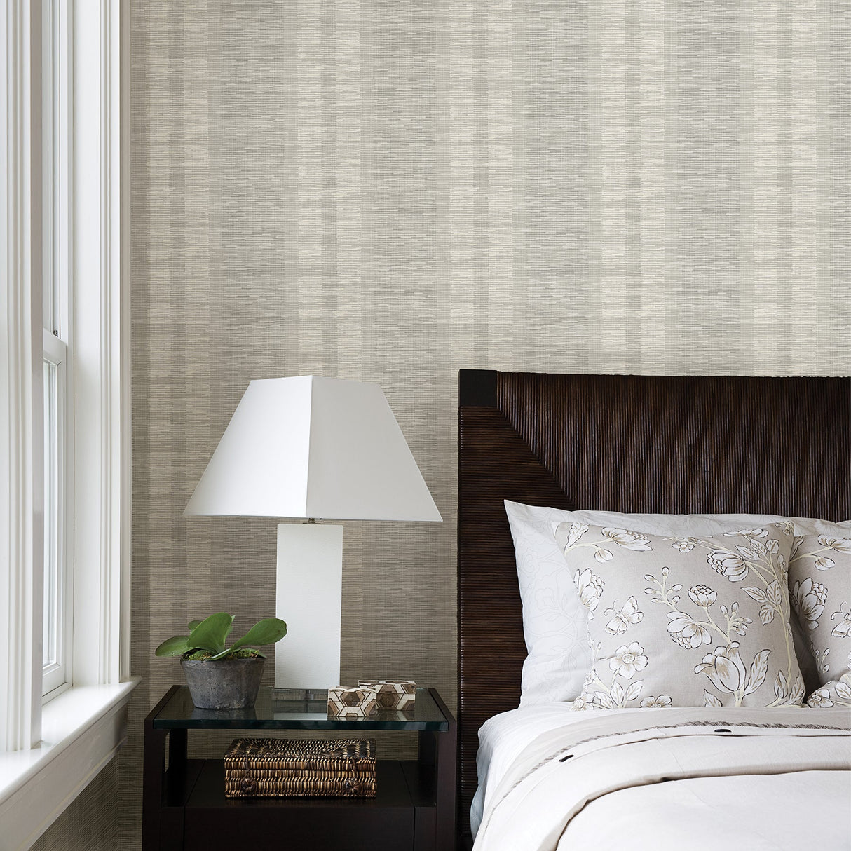 A-Street Prints 2949-60106 Pezula Bone Texture Stripe Wallpaper