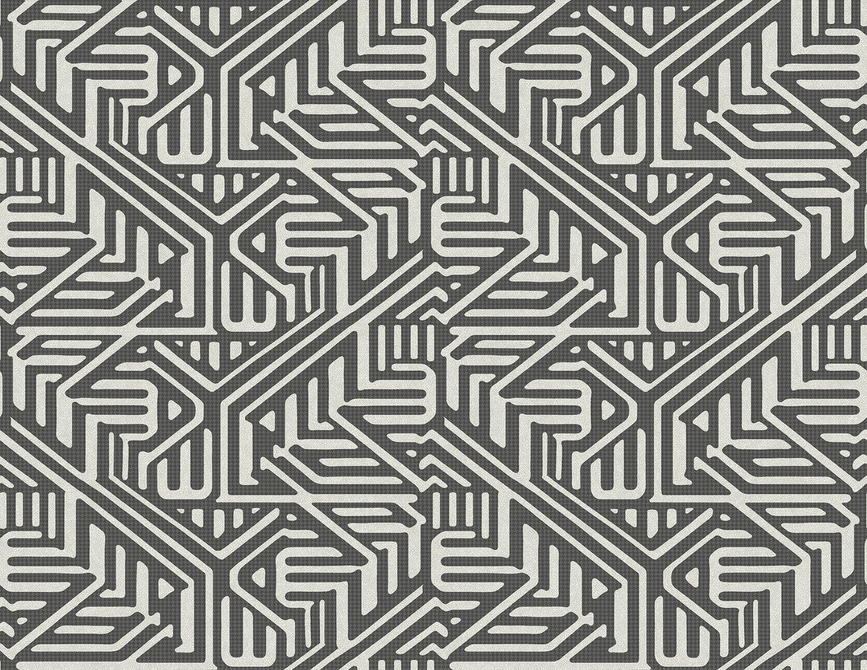 A-Street Prints 2949-60600 Nambiti Black Geometric Wallpaper