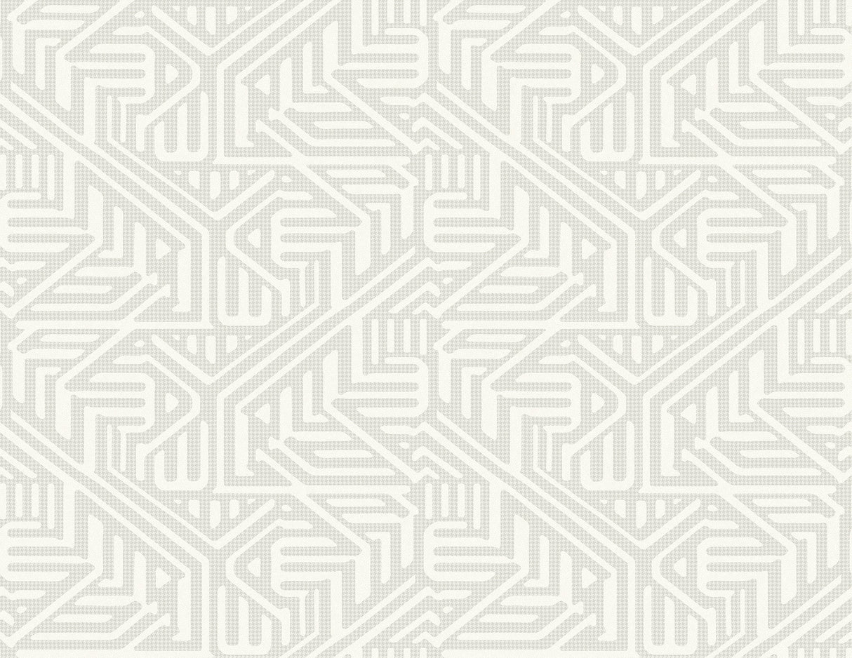 A-Street Prints 2949-60618 Nambiti Light Grey Geometric Wallpaper